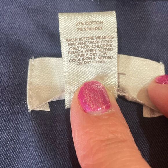 Loft Utility Jacket Mock Neck Navy Blue Womens Size XS - Picture 8 of 10